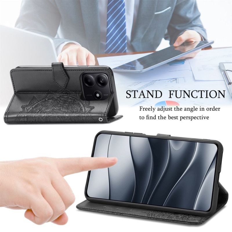 Etui Folio Xiaomi Redmi Note 14 5g Barokowa Mandala Etui Ochronne