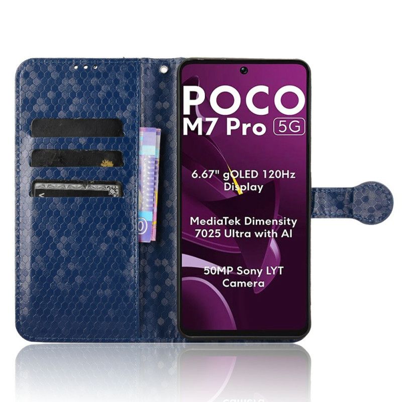 Etui Folio Xiaomi Redmi Note 14 5g Błyszczące Kolce Z Linką Etui Ochronne