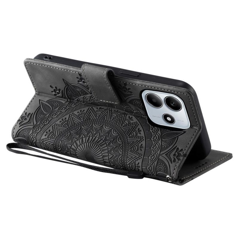 Etui Folio Xiaomi Redmi Note 14 5g Efekt Zamszu Mandali Etui Ochronne