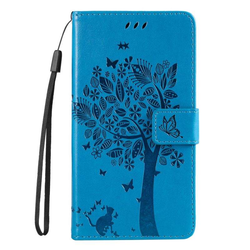 Etui Folio Xiaomi Redmi Note 14 5g Kot I Drzewo Lnaière
