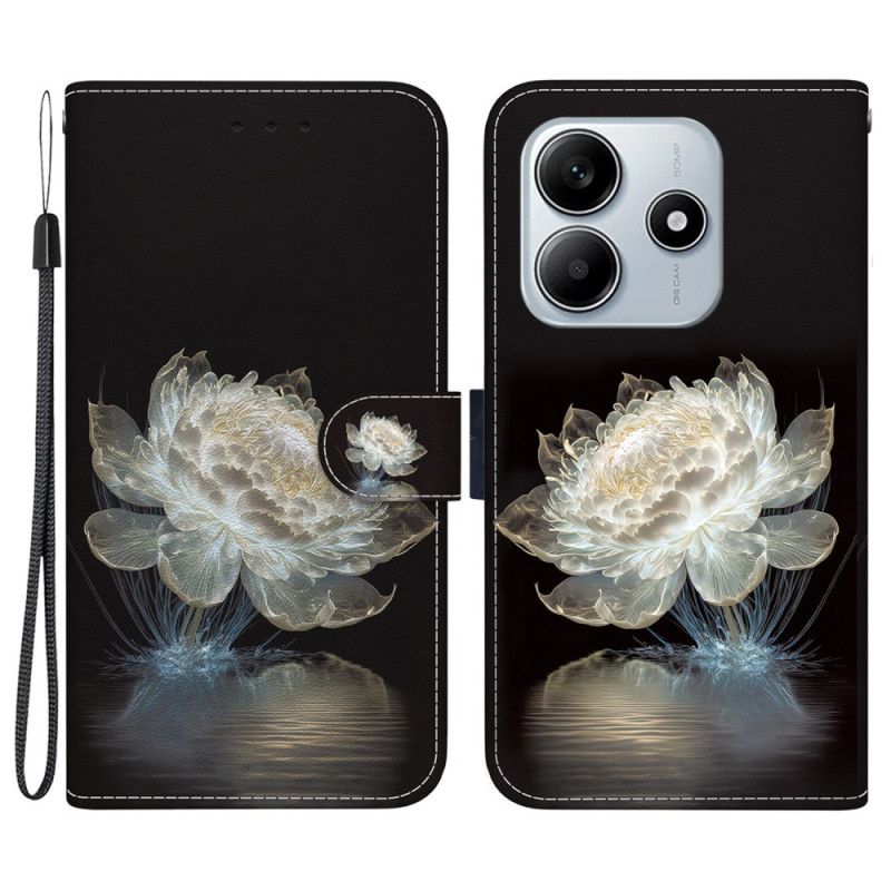 Etui Folio Xiaomi Redmi Note 14 5g Kryształowa Piwonia Etui Ochronne