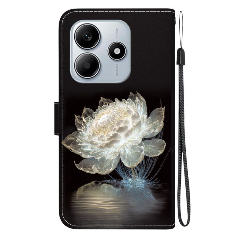 Etui Folio Xiaomi Redmi Note 14 5g Kryształowa Piwonia Etui Ochronne