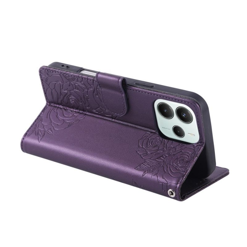 Etui Folio Xiaomi Redmi Note 14 5g Kwiatowy Wzór Etui Ochronne