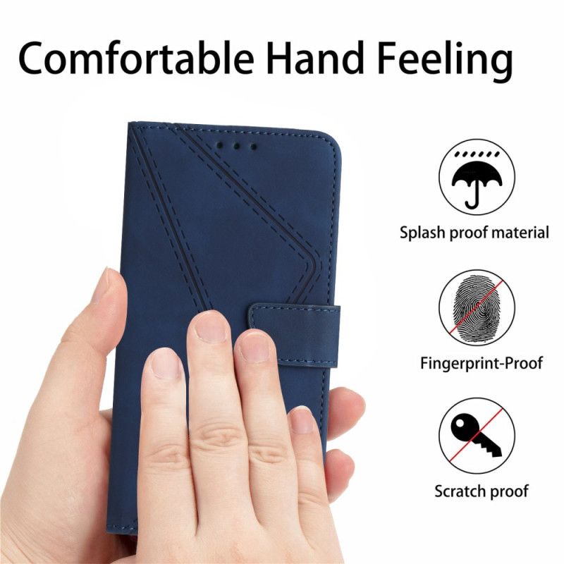Etui Folio Xiaomi Redmi Note 14 5g Linie I Uchwyty Paska Etui Ochronne