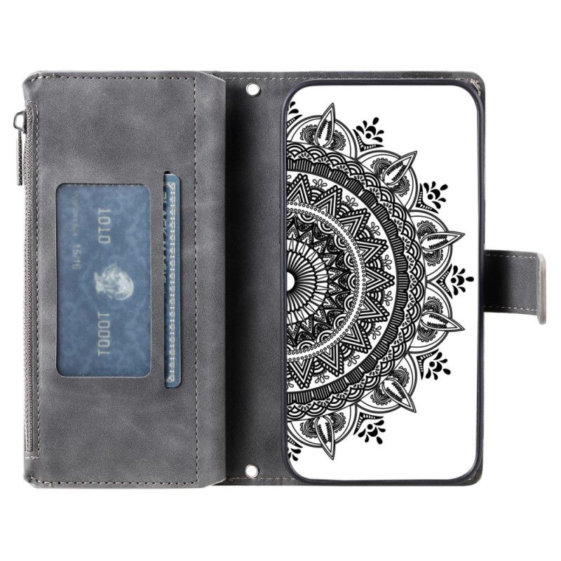Etui Folio Xiaomi Redmi Note 14 5g Mandala Efekt Zamszu Etui Ochronne
