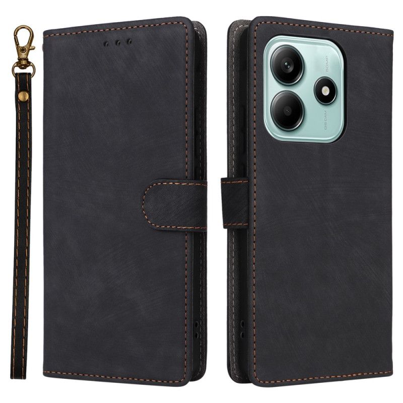 Etui Folio Xiaomi Redmi Note 14 5g Ochrona Rfid Z Efektem Zamszu