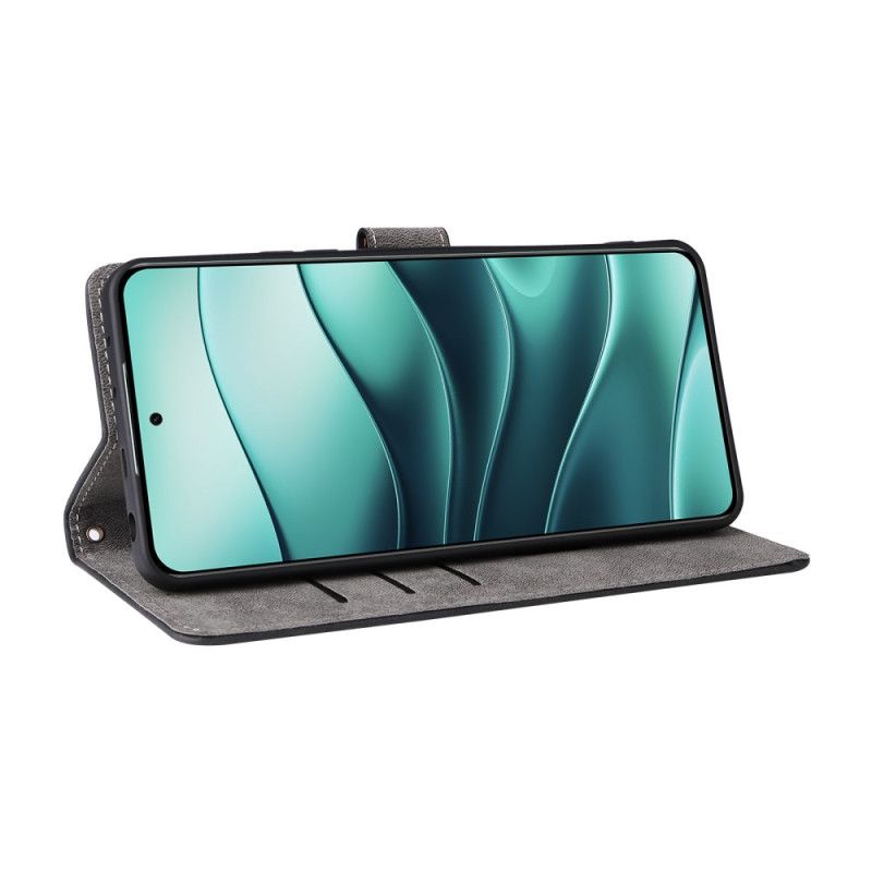 Etui Folio Xiaomi Redmi Note 14 5g Ochrona Rfid Z Efektem Zamszu