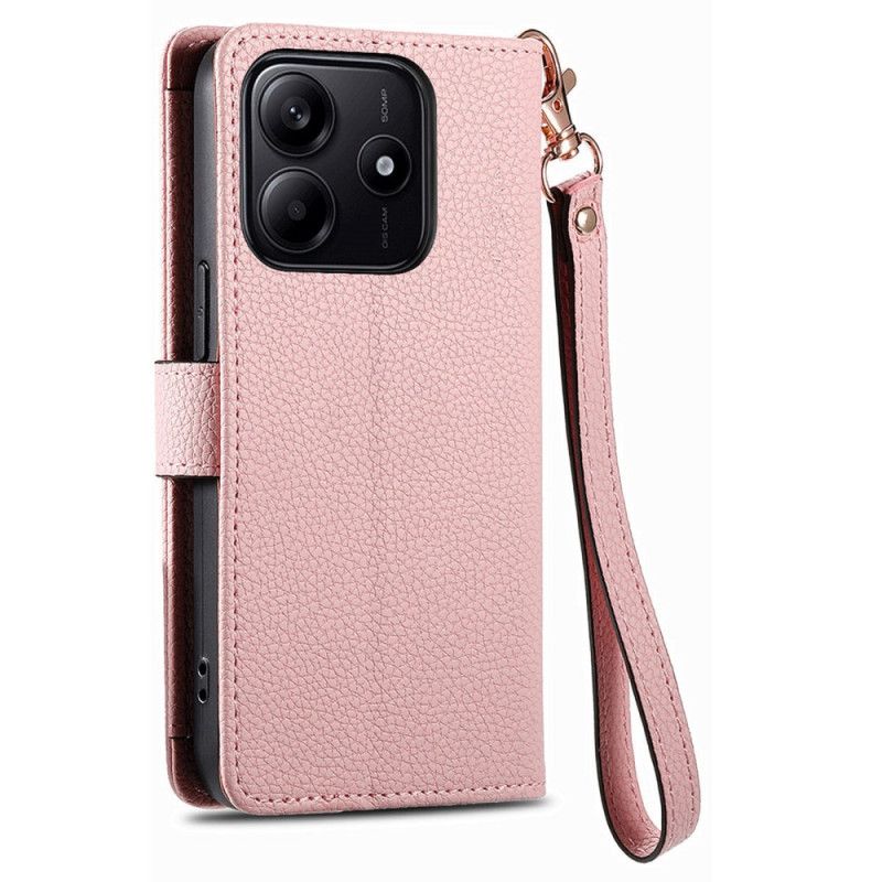 Etui Folio Xiaomi Redmi Note 14 5g Rfid Z Portfelem I Kieszenią Na Suwak Rfid