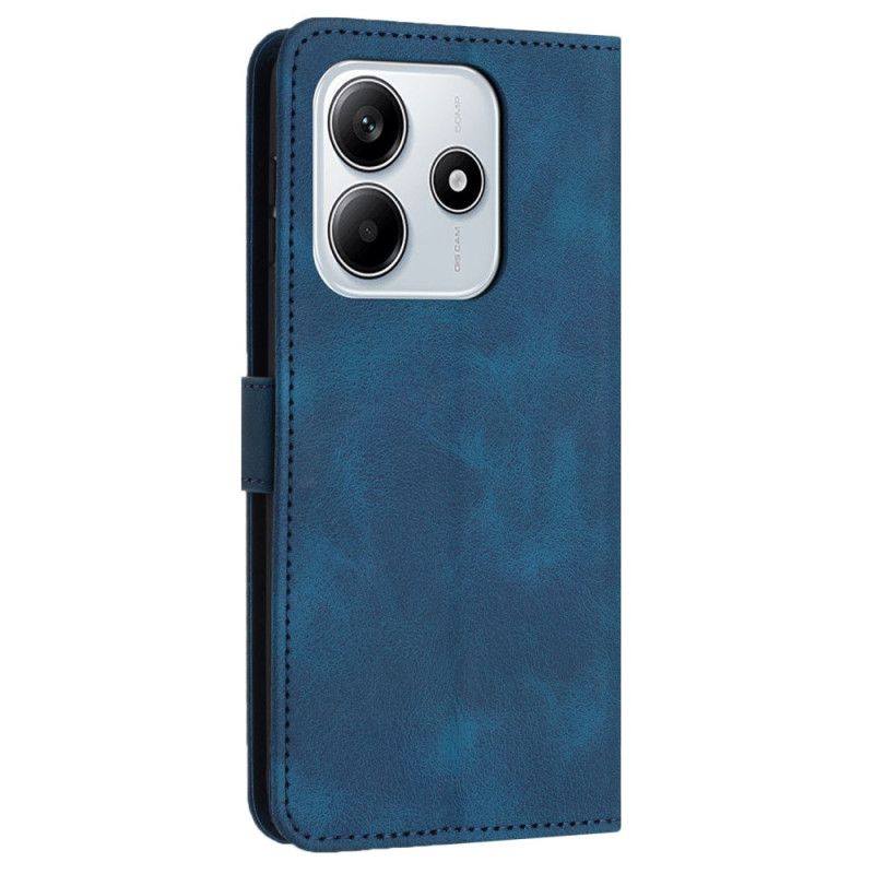 Etui Folio Xiaomi Redmi Note 14 5g Styl Zamszowy Z Paskiem Etui Ochronne