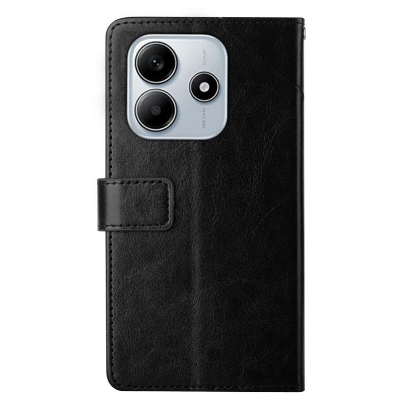 Etui Folio Xiaomi Redmi Note 14 5g Wzór Y Z Paskiem Etui Ochronne