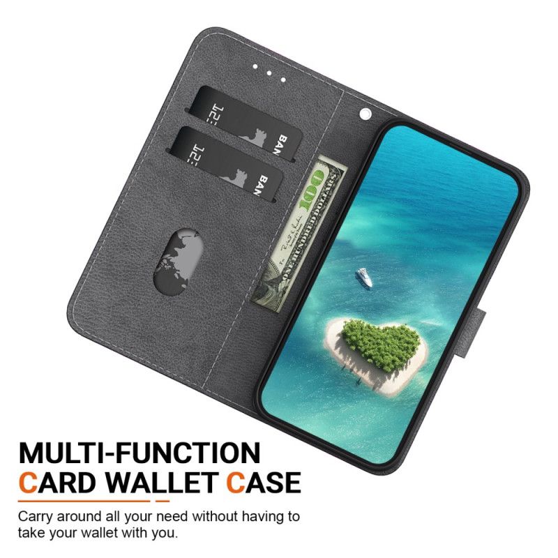 Etui Folio Xiaomi Redmi Note 14 5g Złote Motyle I Róża