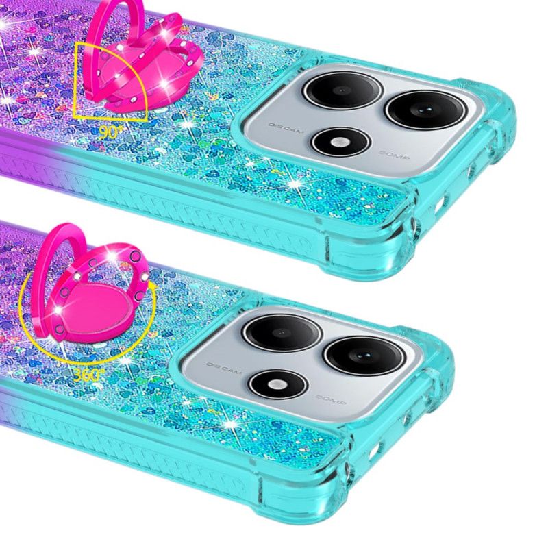 Etui Xiaomi Redmi Note 14 5g Gradientowy Brokat Z Uchwytem Etui Ochronne