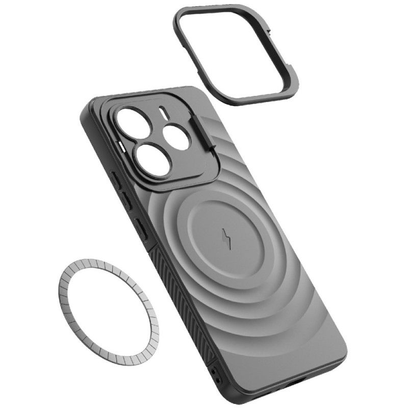 Etui Xiaomi Redmi Note 14 5g Kompatybilny Z Magsafe Z Falistym Wzorem Etui Ochronne