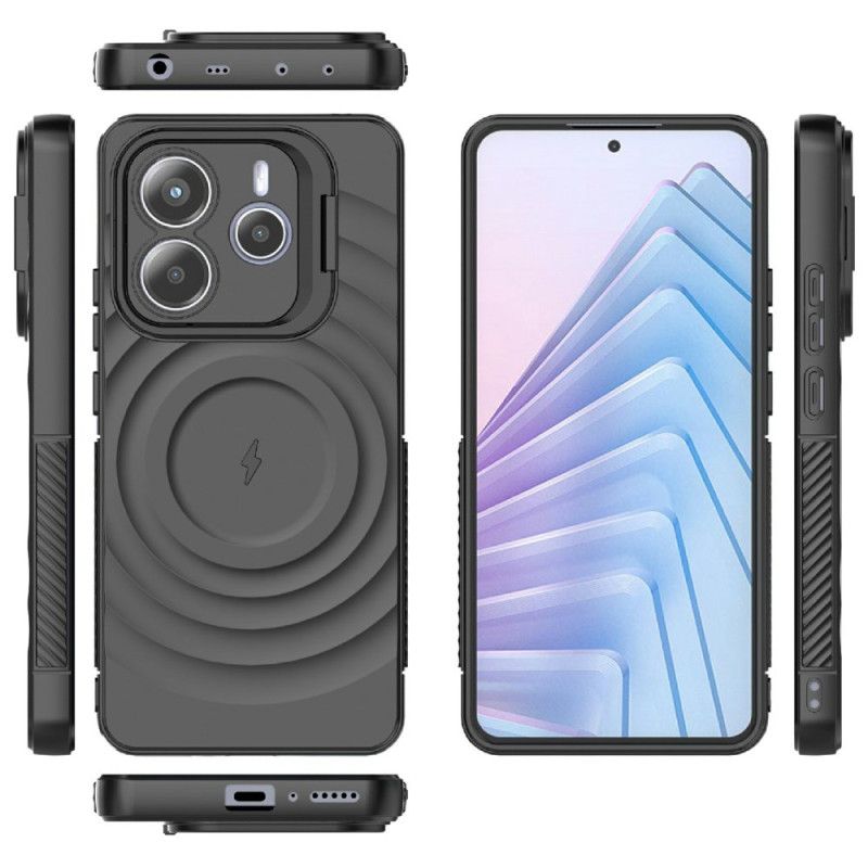 Etui Xiaomi Redmi Note 14 5g Kompatybilny Z Magsafe Z Falistym Wzorem Etui Ochronne