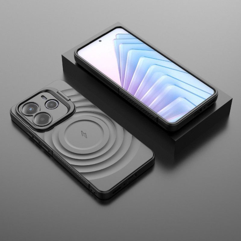 Etui Xiaomi Redmi Note 14 5g Kompatybilny Z Magsafe Z Falistym Wzorem Etui Ochronne