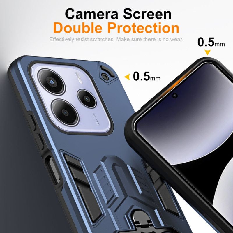 Etui Xiaomi Redmi Note 14 5g Metalowy Uchwyt Na Pierścionek Z Efektem Metalu