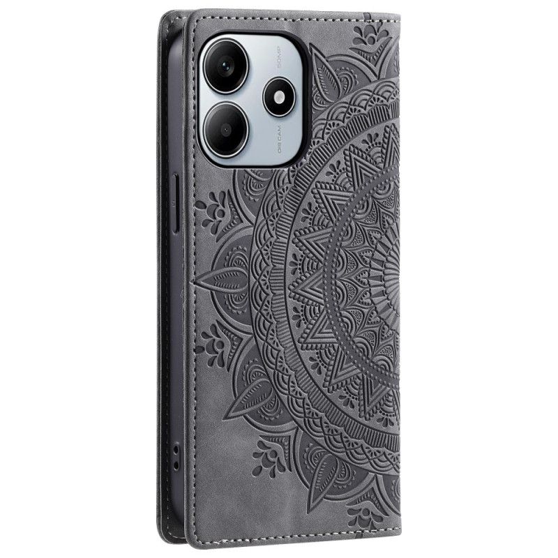 Flip Kotelot Xiaomi Redmi Note 14 5g Mandala Efekt Zamszu Etui Ochronne