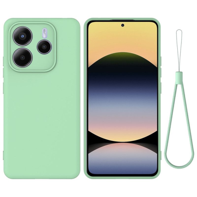 Futerały Xiaomi Redmi Note 14 5g Etui Na Telefon Płynny Silikon Z Linką