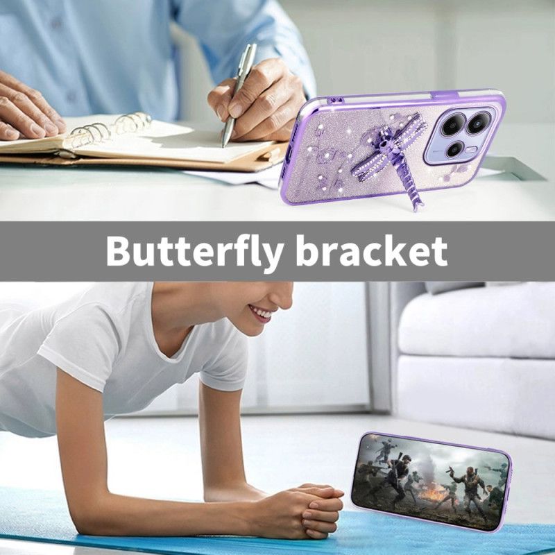 Futerały Xiaomi Redmi Note 14 5g Etui Na Telefon Podstawka Kadem Dragonfly