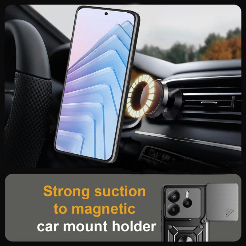 Futerały Xiaomi Redmi Note 14 5g Etui Na Telefon Przesuwana Osłona Kamery I Podstawka