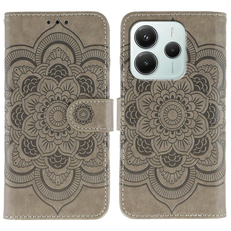 Skórzany Futerał Xiaomi Redmi Note 14 5g Etui Na Telefon Design Mandala