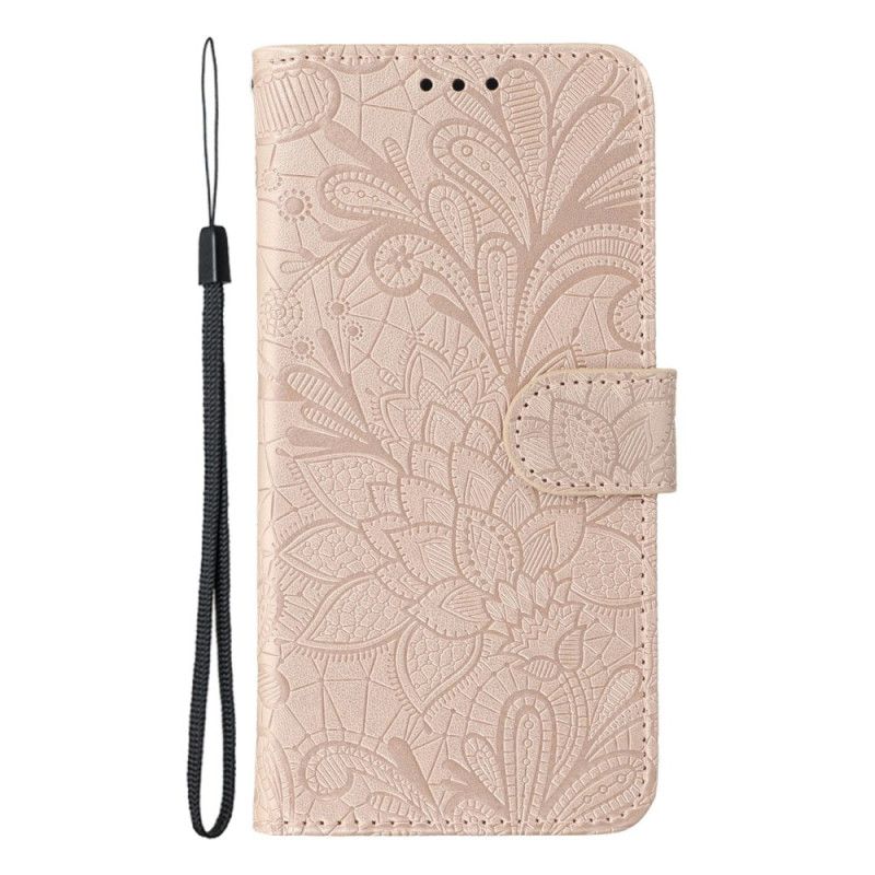 Skórzany Futerał Xiaomi Redmi Note 14 5g Etui Na Telefon Koronkowa Mandala