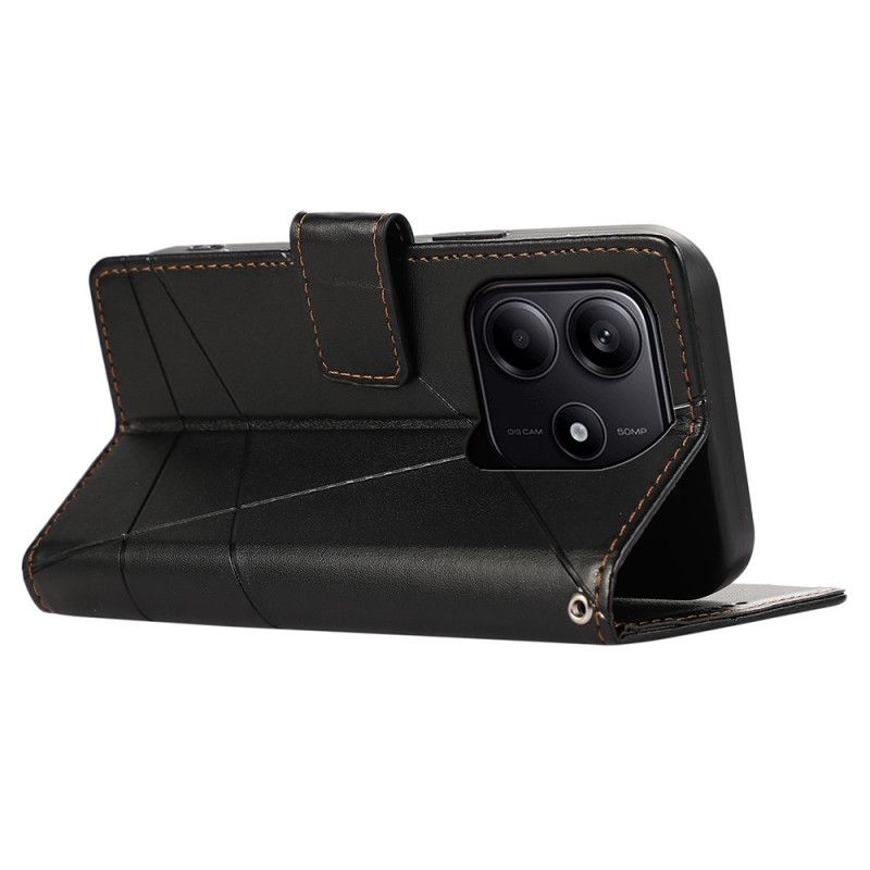 Skórzany Futerał Xiaomi Redmi Note 14 5g Etui Na Telefon Linie