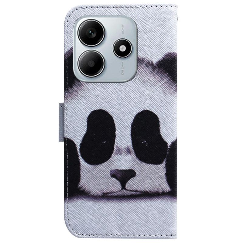 Skórzany Futerał Xiaomi Redmi Note 14 5g Etui Na Telefon Panda