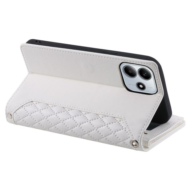 Skórzany Futerał Xiaomi Redmi Note 14 5g Etui Na Telefon Portfel Pikowany