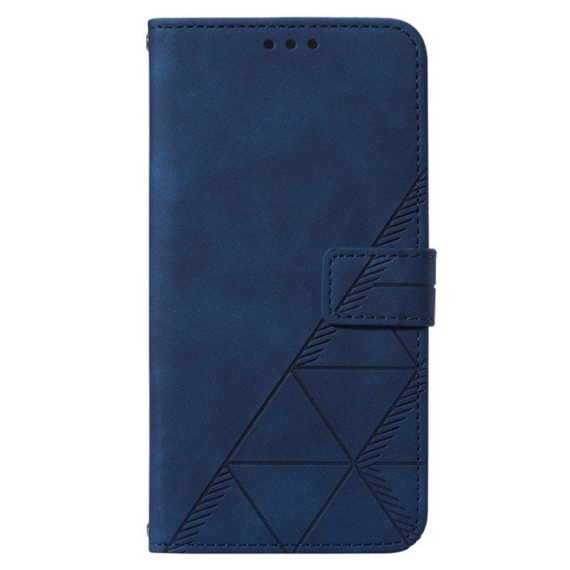 Etui Folio do OnePlus Nord 2T 5G Trójkąty Ze Smyczą