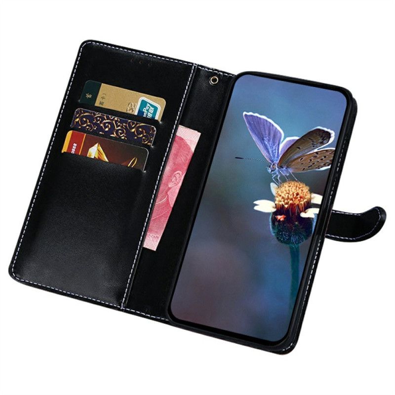 Etui Folio Do Oppo Reno 13f 4g / 5g / 13 Fs 5g Idewei Efekt Krokodyla