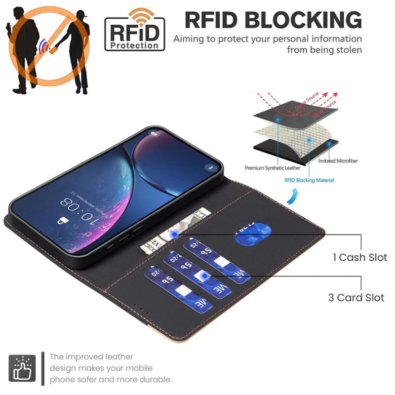 Etui Folio Oppo Reno 13f 4g / 5g / 13 Fs 5g Dwukolorowy Binfen Kolor Etui Ochronne