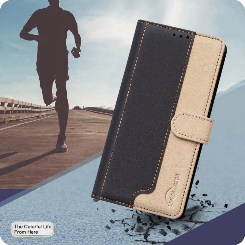 Etui Folio Oppo Reno 13f 4g / 5g / 13 Fs 5g Dwukolorowy Binfen Kolor Etui Ochronne