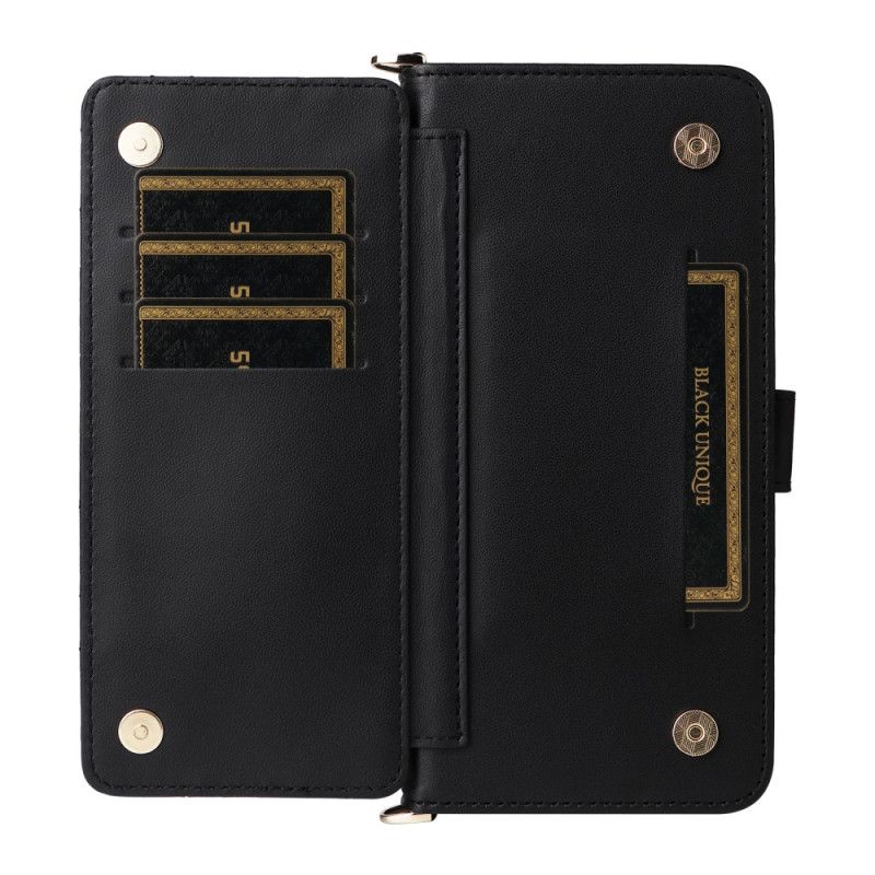 Etui Folio Oppo Reno 13f 4g / 5g / 13 Fs 5g Ekskluzywny Pasek Na Ramię I Smycz W Stylu Retro Etui Ochronne