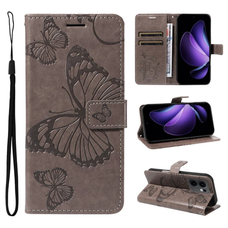 Etui Folio Oppo Reno 13f 4g / 5g / 13 Fs 5g Gigantyczne Motyle Etui Ochronne