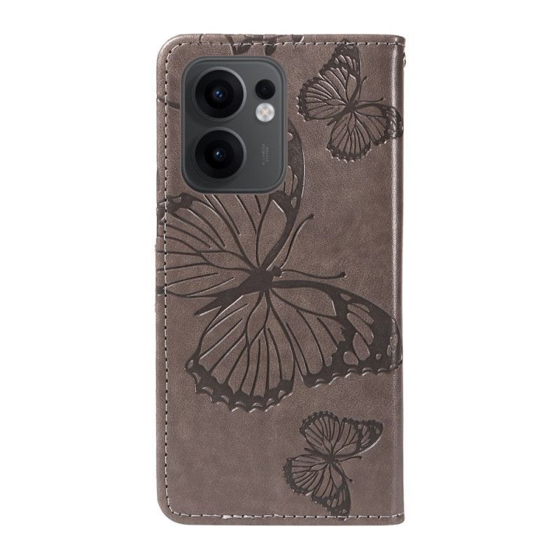 Etui Folio Oppo Reno 13f 4g / 5g / 13 Fs 5g Gigantyczne Motyle Etui Ochronne