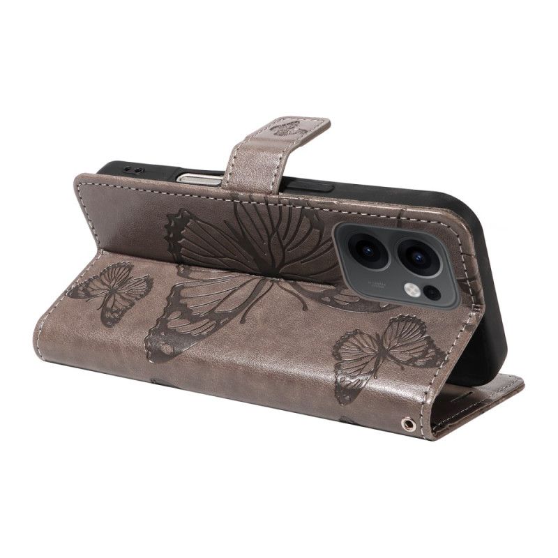 Etui Folio Oppo Reno 13f 4g / 5g / 13 Fs 5g Gigantyczne Motyle Etui Ochronne