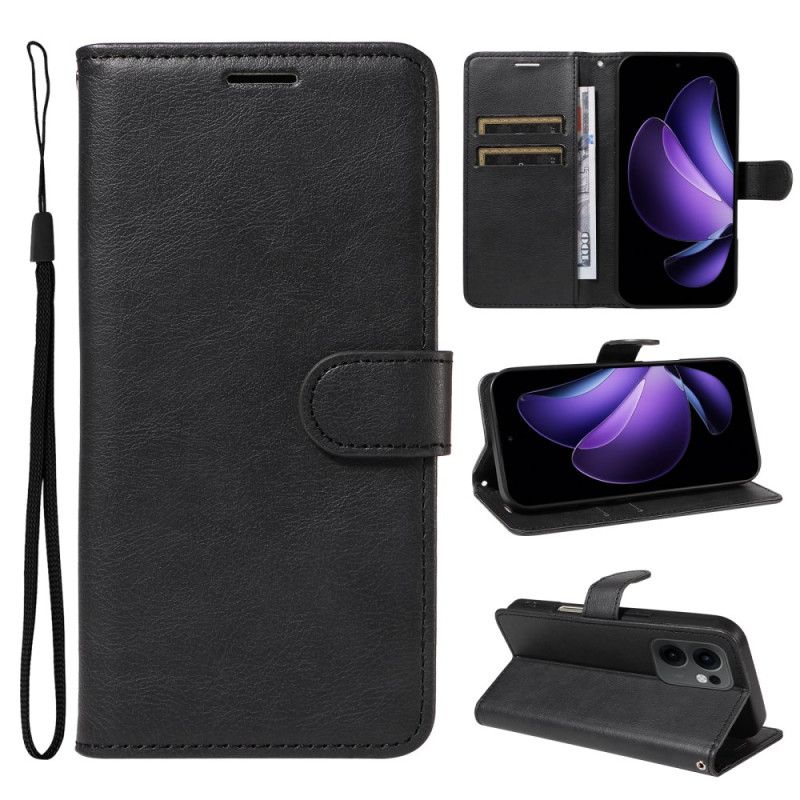 Etui Folio Oppo Reno 13f 4g / 5g / 13 Fs 5g Gładka Skóra Ekologiczna