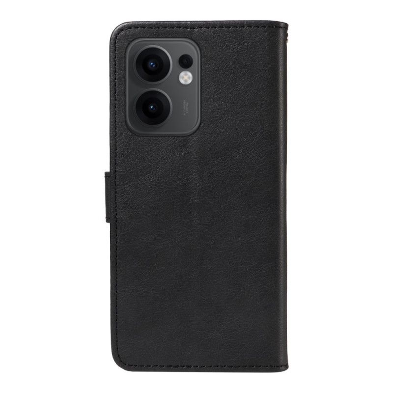 Etui Folio Oppo Reno 13f 4g / 5g / 13 Fs 5g Gładka Skóra Ekologiczna