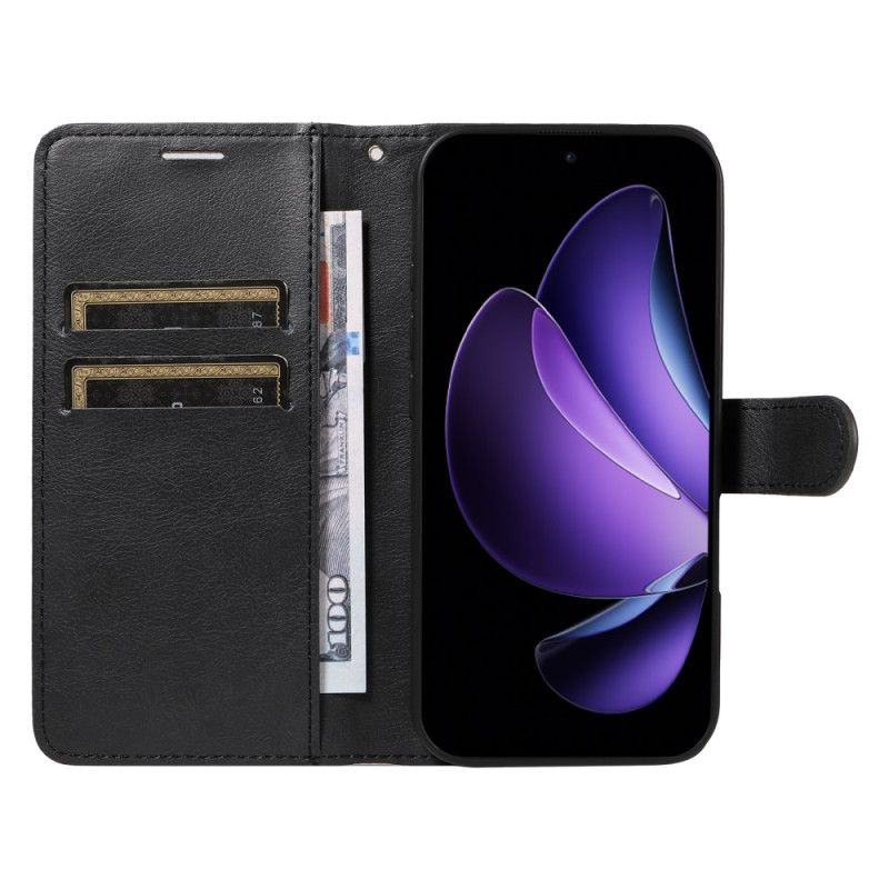 Etui Folio Oppo Reno 13f 4g / 5g / 13 Fs 5g Gładka Skóra Ekologiczna