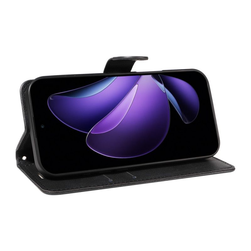 Etui Folio Oppo Reno 13f 4g / 5g / 13 Fs 5g Gładka Skóra Ekologiczna