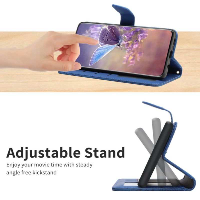 Etui Folio Oppo Reno 13f 4g / 5g / 13 Fs 5g Pasek Z Nadrukiem Motyla