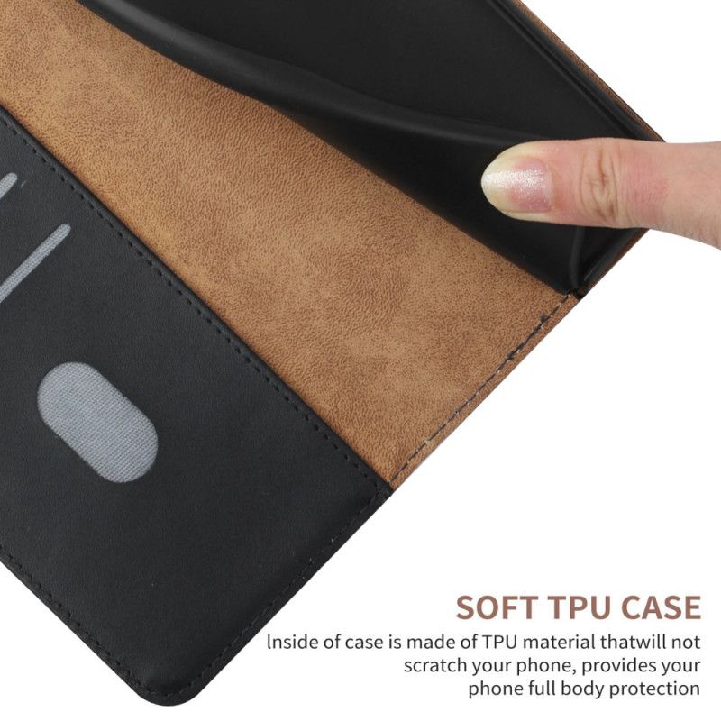 Etui Folio Oppo Reno 13f 4g / 5g / 13 Fs 5g Skóra Nappa