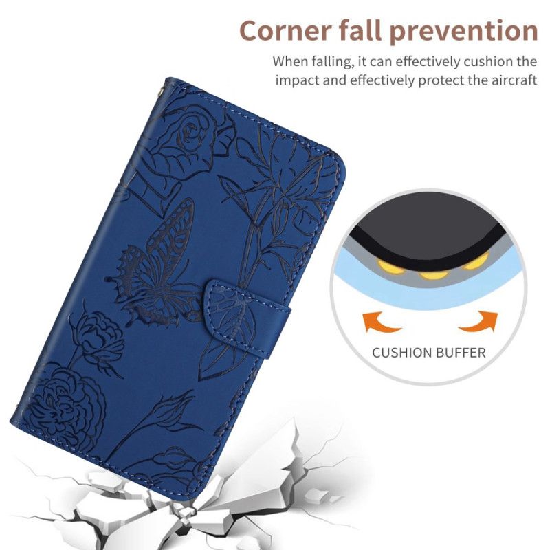 Etui Folio Oppo Reno 13f 4g / 5g / 13 Fs 5g Torba Na Ramię Z Nadrukiem Motyla