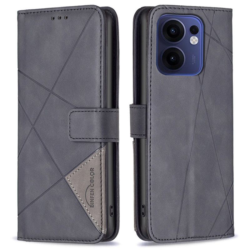 Etui Folio Oppo Reno 13f 4g / 5g / 13 Fs 5g Wzór Geometryczny Binfen Color Etui Ochronne