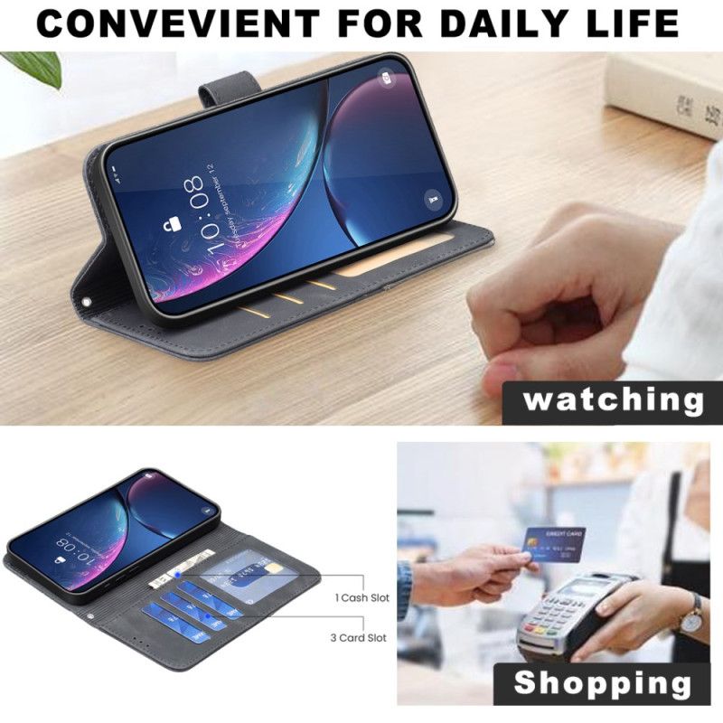 Etui Folio Oppo Reno 13f 4g / 5g / 13 Fs 5g Wzór Geometryczny Binfen Color Etui Ochronne