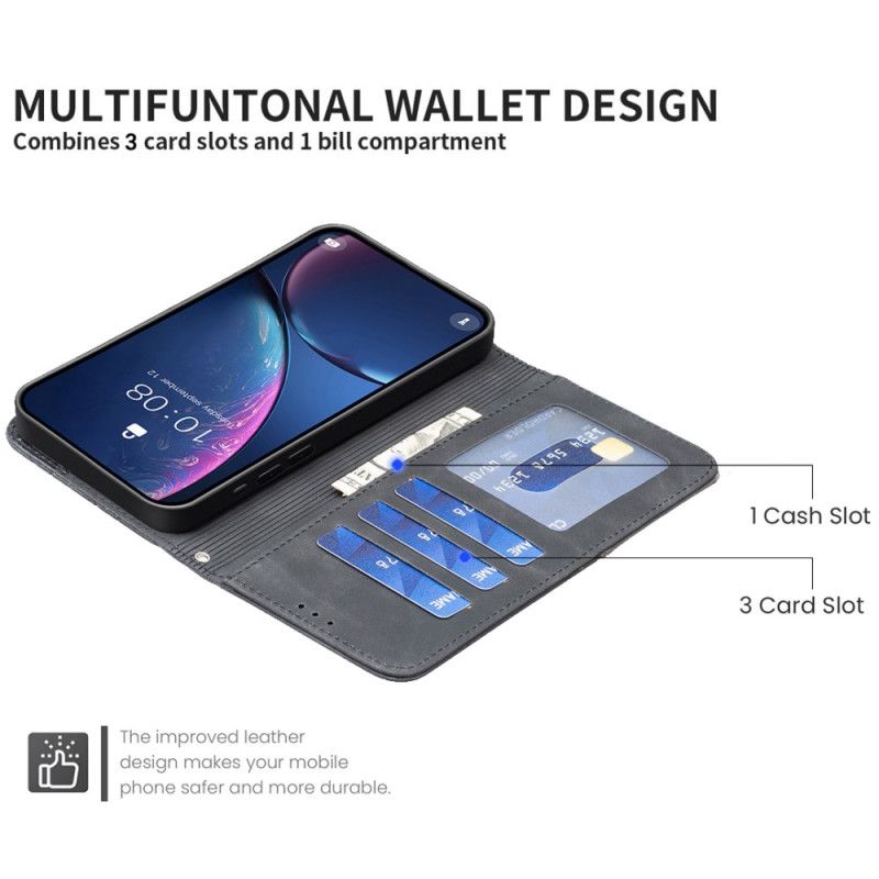 Etui Folio Oppo Reno 13f 4g / 5g / 13 Fs 5g Wzór Geometryczny Binfen Color Etui Ochronne