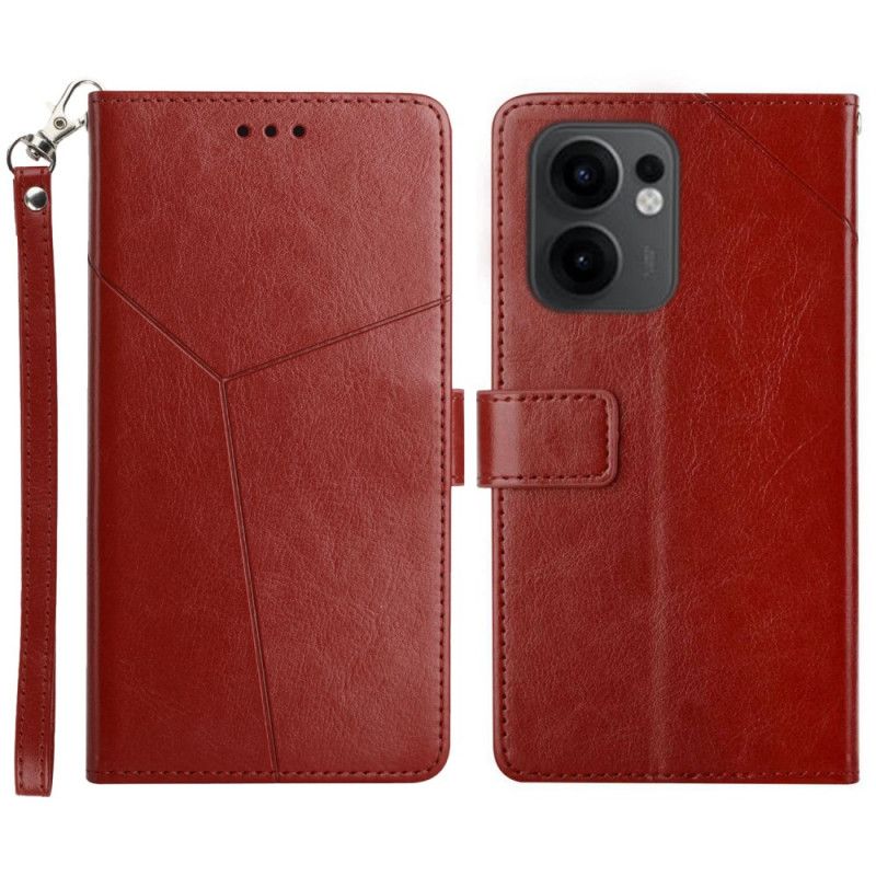 Etui Folio Oppo Reno 13f 4g / 5g / 13 Fs 5g Wzór Y Z Paskiem
