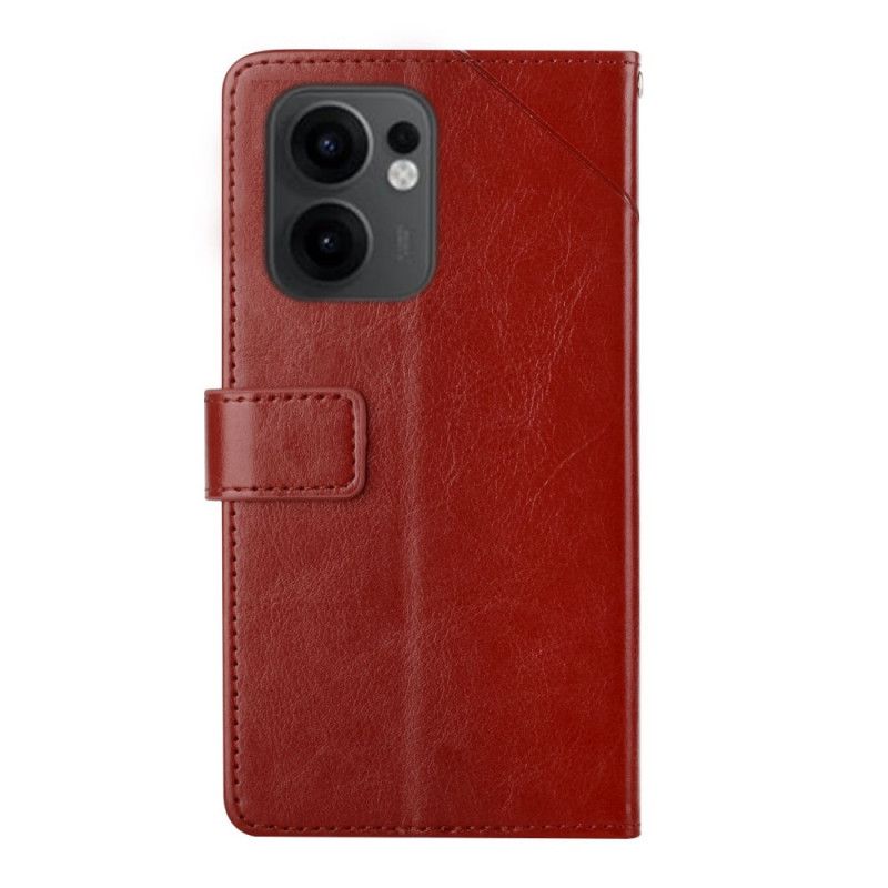 Etui Folio Oppo Reno 13f 4g / 5g / 13 Fs 5g Wzór Y Z Paskiem