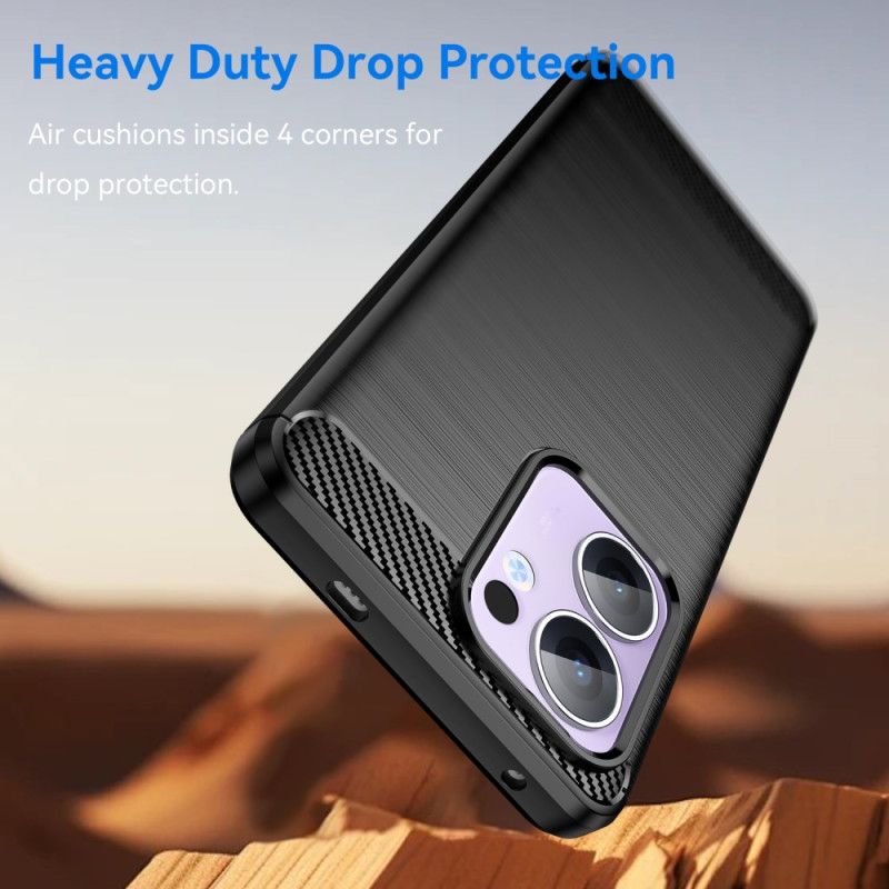 Etui Oppo Reno 13f 4g / 5g / 13 Fs 5g Szczotkowane Włókno Węglowe Etui Ochronne